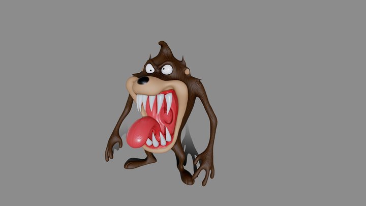 Tasmanian Devil Cartoon 3D Model