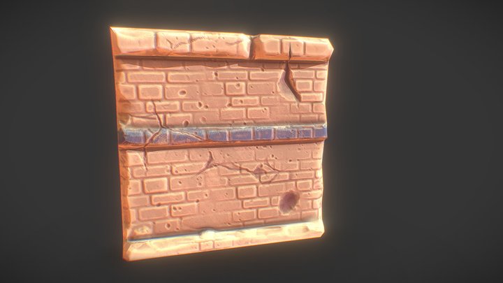 Stylized desert wall 3D Model