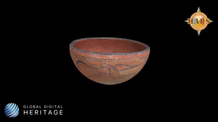 Maya Polychrome bowl with zoomorphic motifs