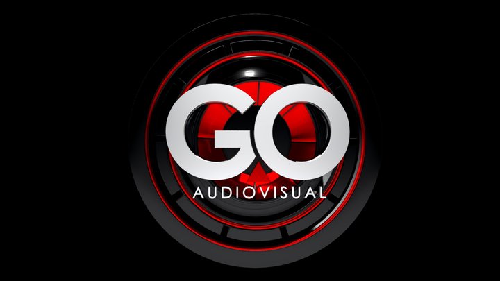 GO Audiovisual Logo 3D Model
