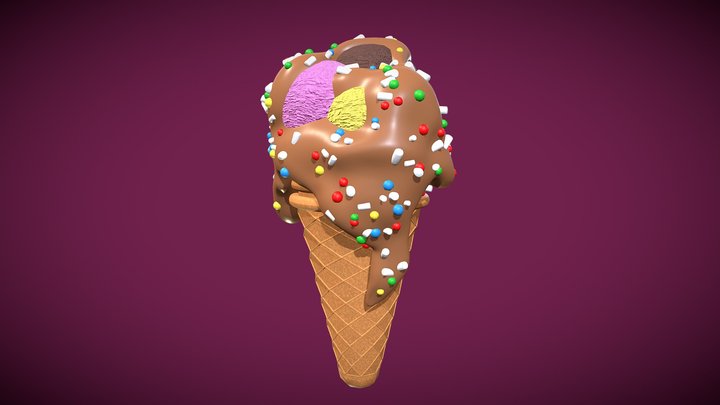 Blender 3D Ice cream 3D Model