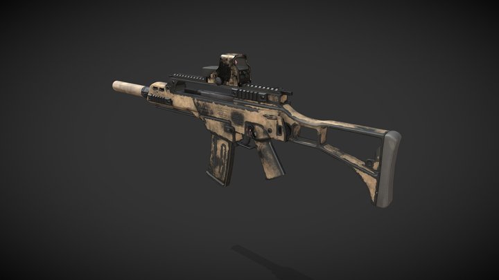 G36 C3 KSK Mod - Fully Rigged & Animated + Sound 3D Model