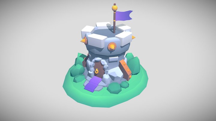 Low-Poly Castle 3D Model