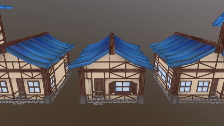 Village Modular Buildings 3D Model