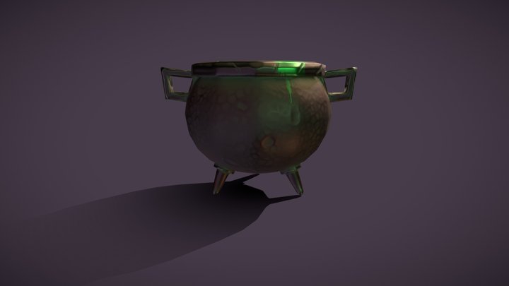 Stylised Cauldron 3D Model