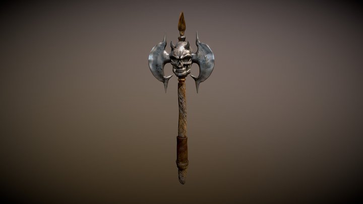Skull Axe 3D Model