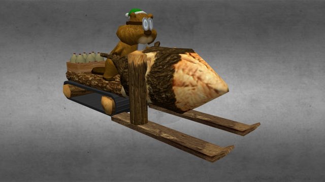 Snowmobeaver 3D Model