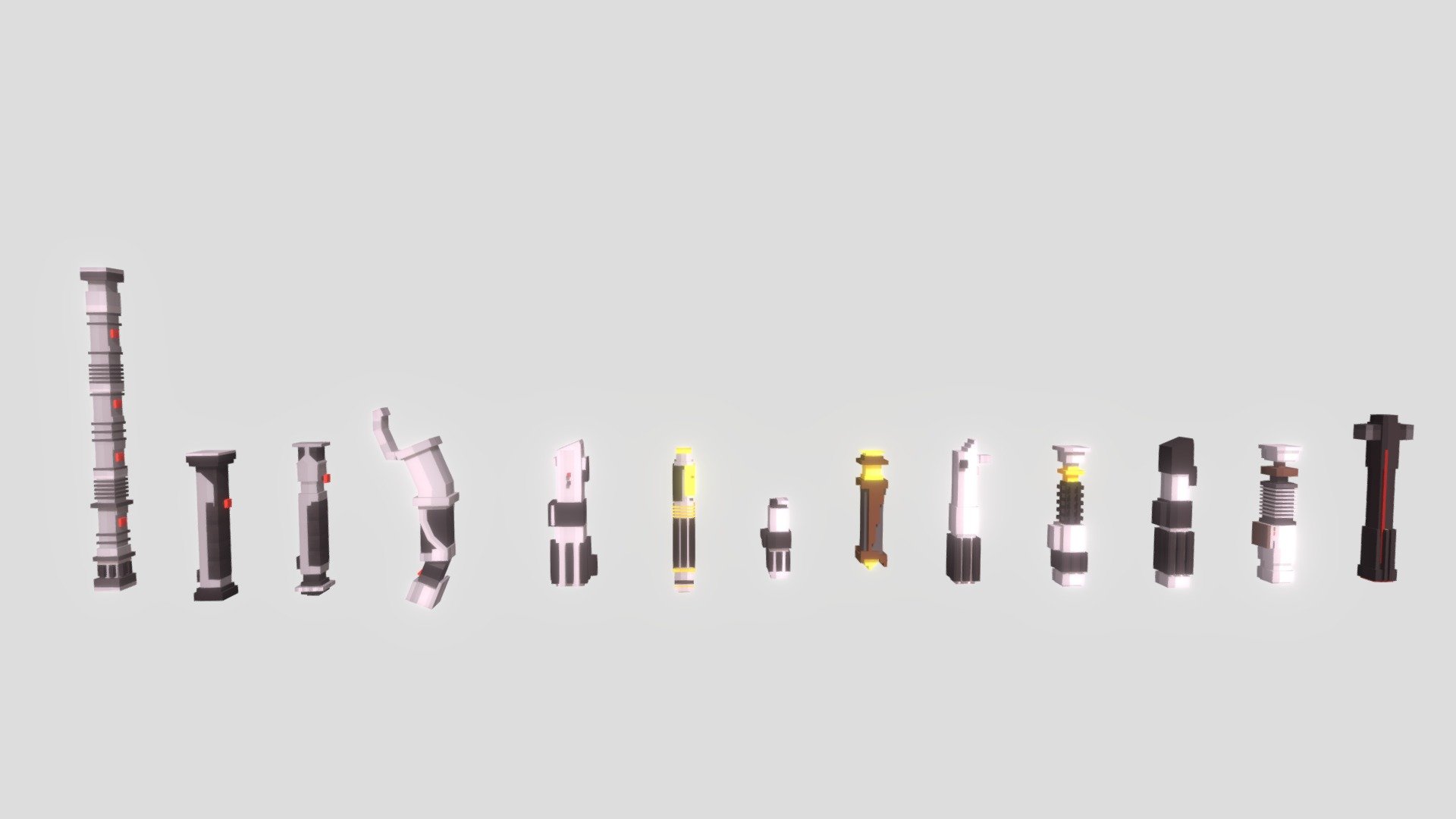 Lightsaber handles 3D model by Novua [bd1e9ec] Sketchfab