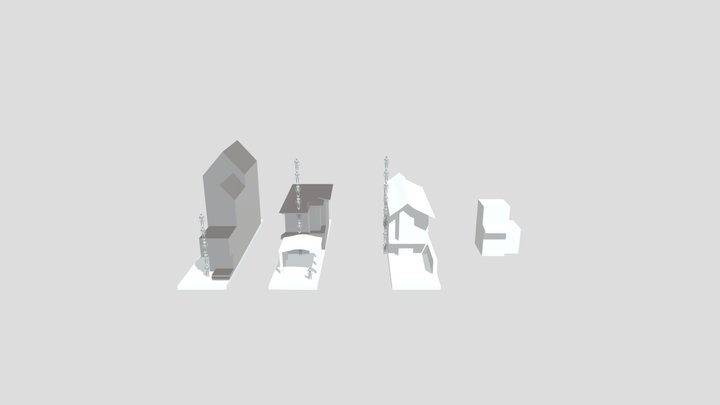 Tokyo Rowhomes Blockout 3D Model