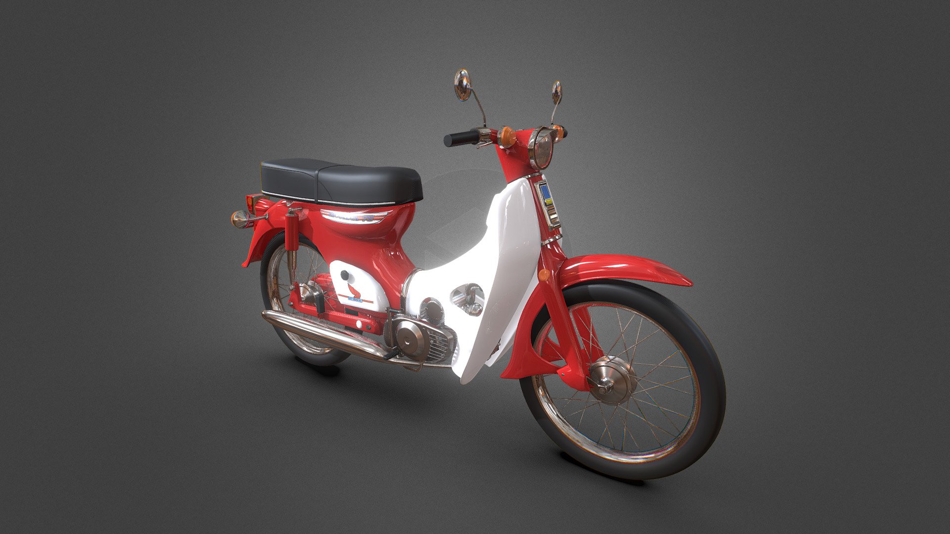 1971 Honda Supercub - 3D model by PHAC [bd2159e] - Sketchfab