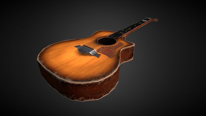Taylor Guitar - The Last Of Us: Part ll fanart 3D Model