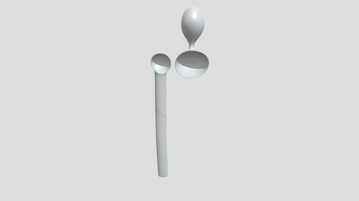 Antique wooden spoon and metal ladle