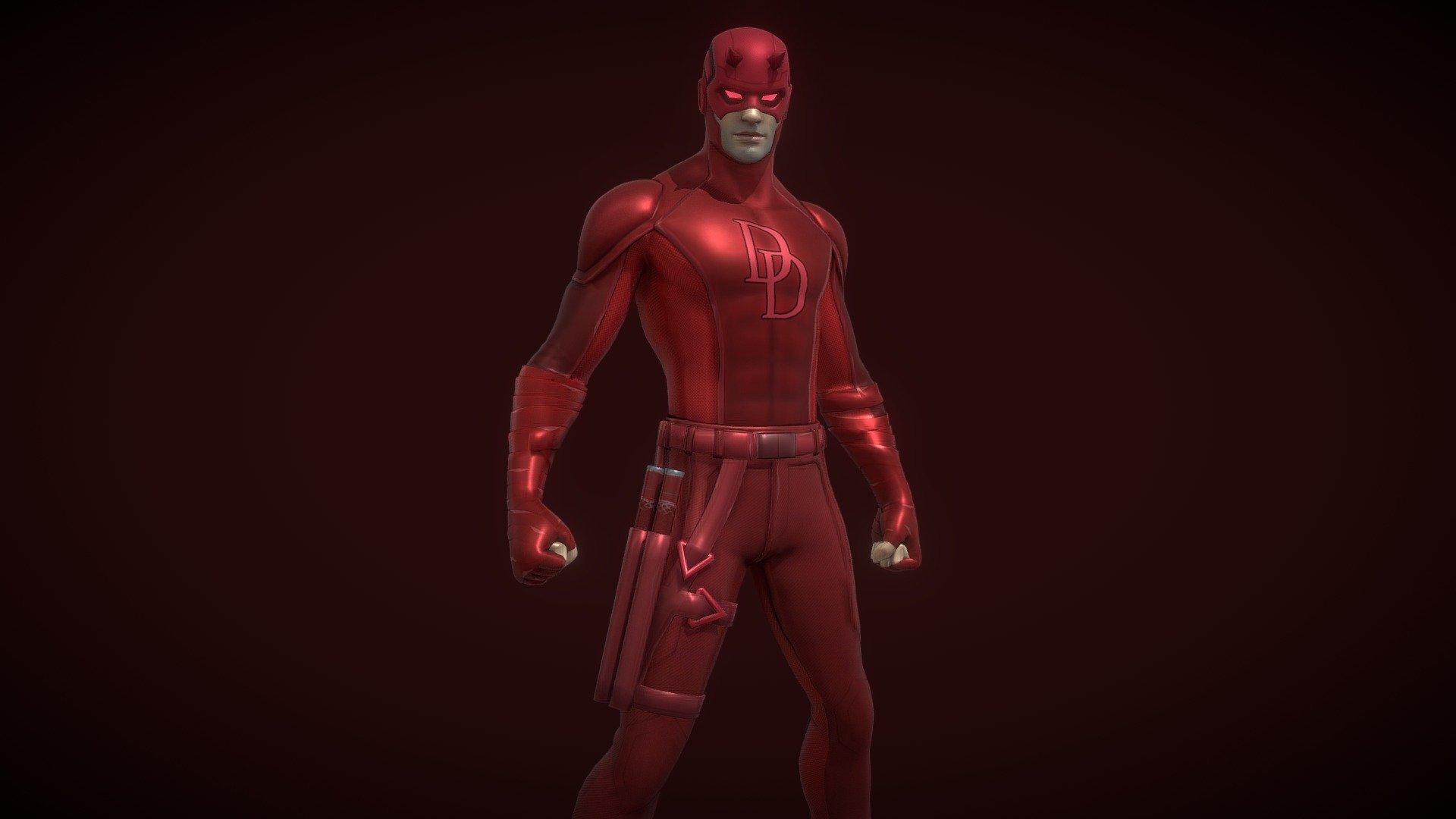 Dare Devil Fortnite Marvel Collab Skin Download Free 3D model by SketchSupreme