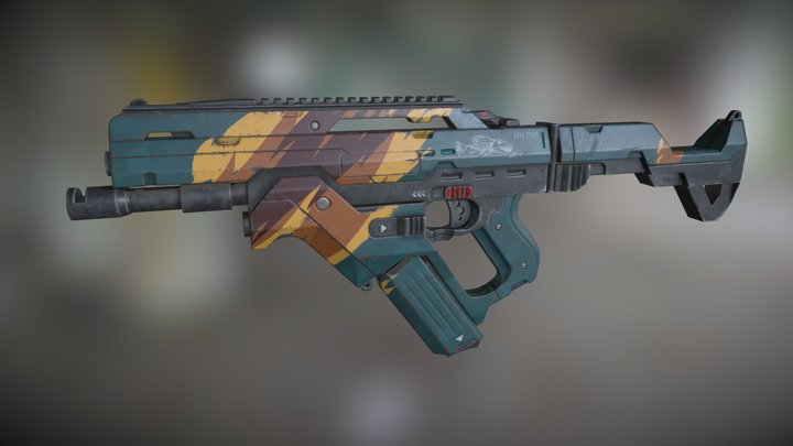Sci-Fi SMG 3D Model