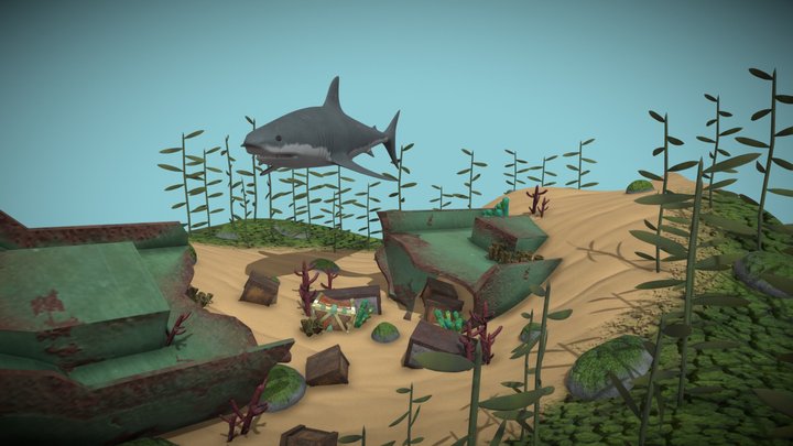 Lost Treasure Ship Wreck 3D Model
