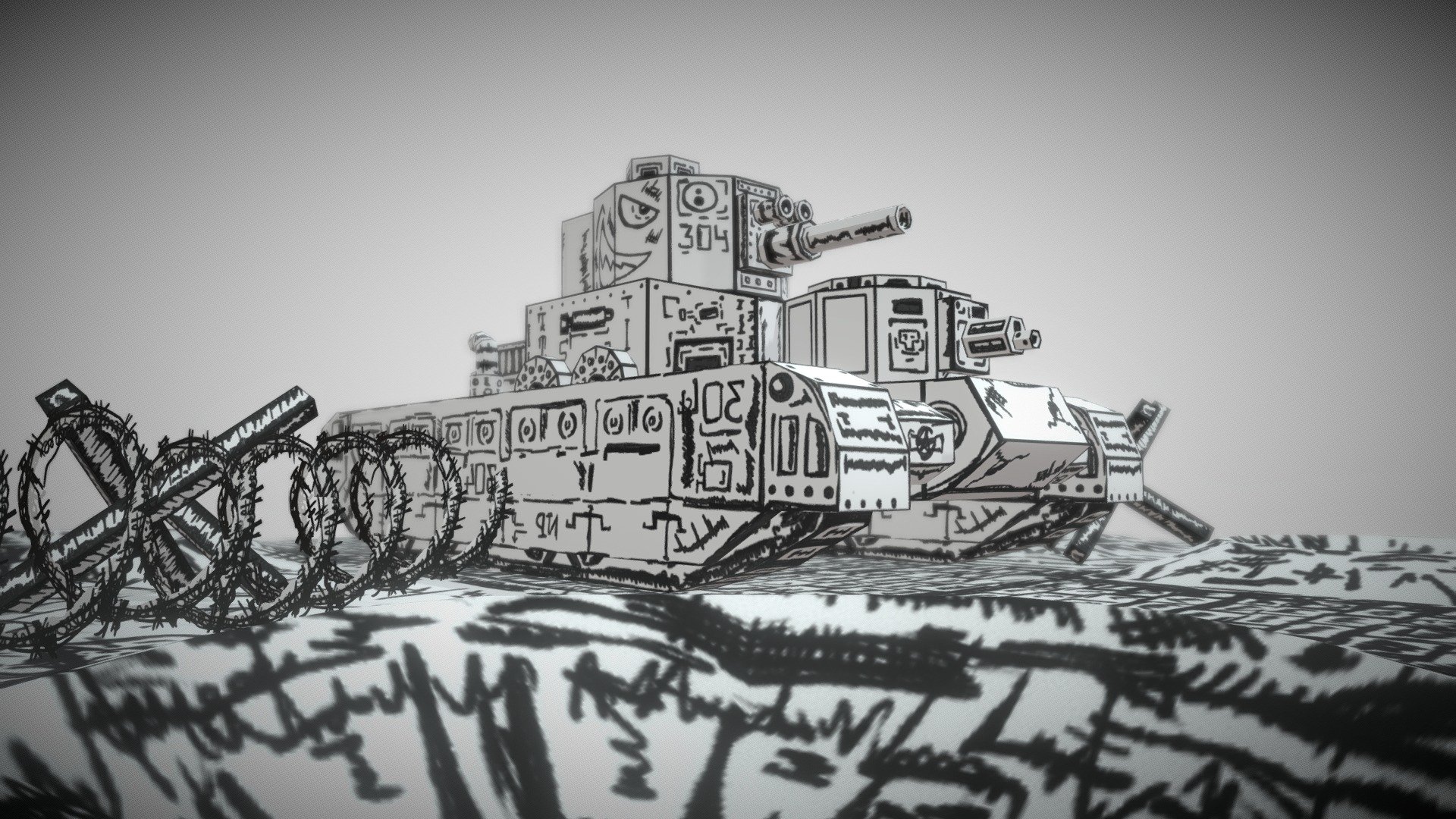 Paper Warfare 3D model by Call_ada (IvanKoliada) [bd2563d] Sketchfab