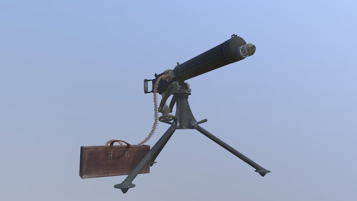 WW1 Vickers Gun 3D Model