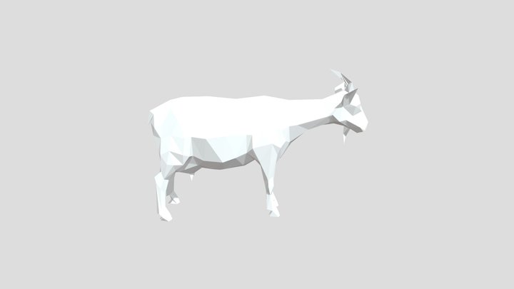 Low poly goat 3D Model