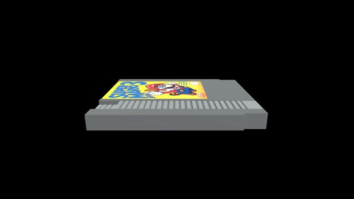 Super Mario Bros 3 NES Cartridge 3D Model