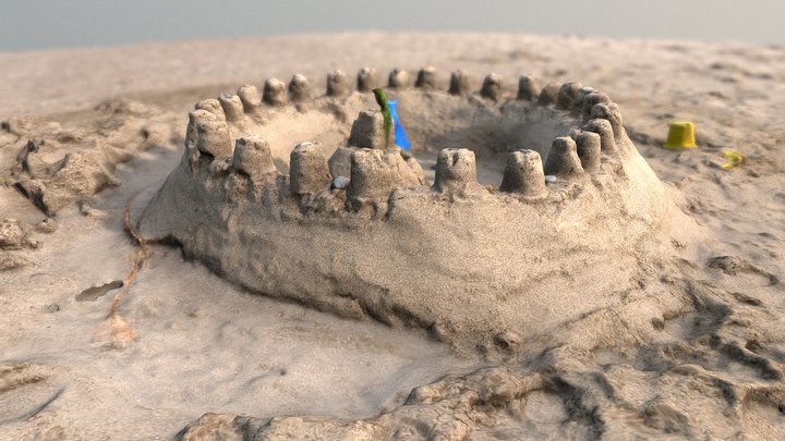 Sand Castle Photoscan (Oregon Coast) 3D Model