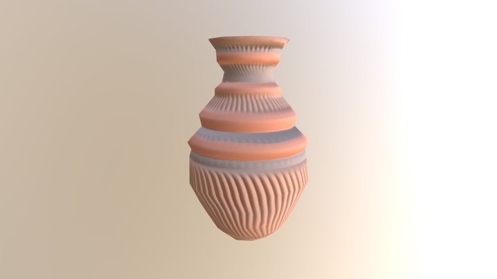 Stylized Clay Vase 3D Model