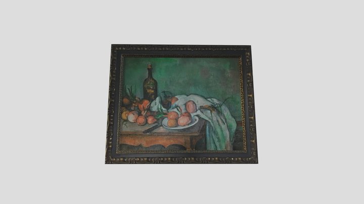 Framed Painting of Still Life 3D Model