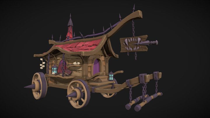 Vamp Express Wagon - Sculpting Final Exam 3D Model