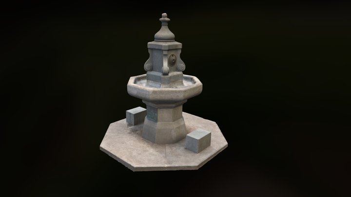 Hoxton Square Fountain 3D Model