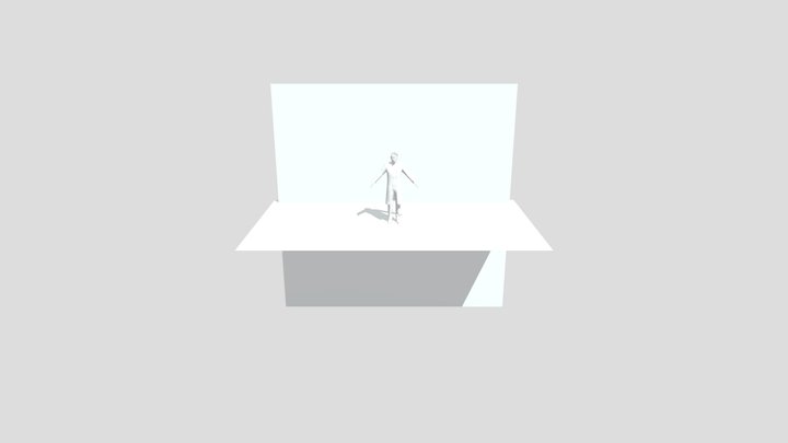 Doctor in white shirt and black pants 3D Model