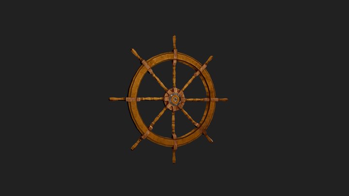 Ship Wheel 4k Textured 3D Model