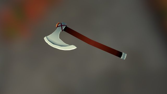 Low poly Axe 3D Model