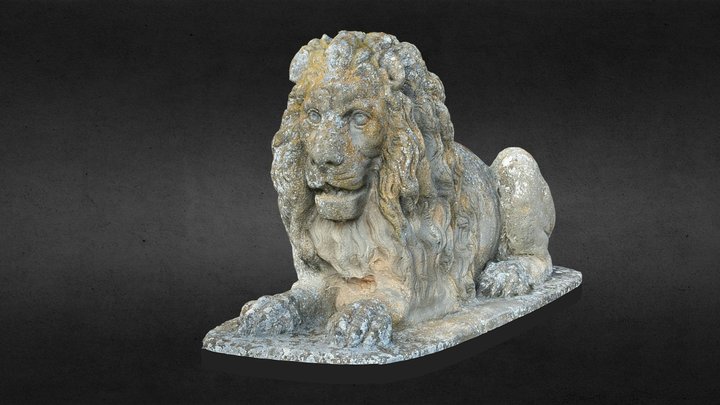 Estatua de león 3D Model