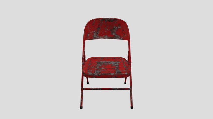 Metal Chair With Textures 3D Model