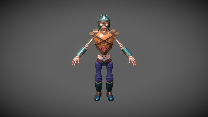 Orc Sans Pose 3D Model