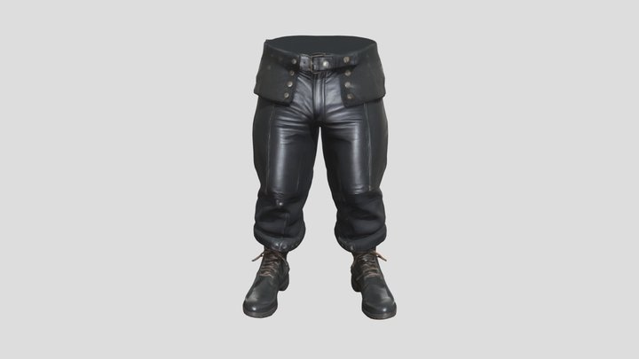 Calça e Botas 3D Model
