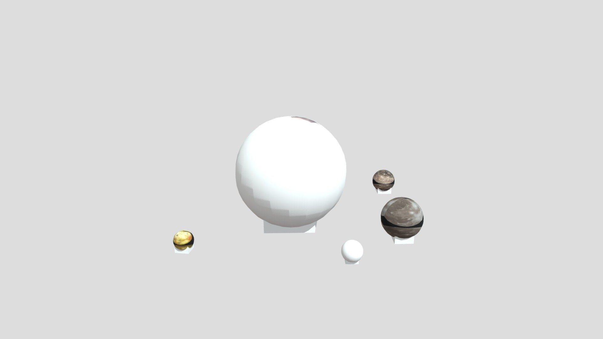 Jupiter and its 4 moons