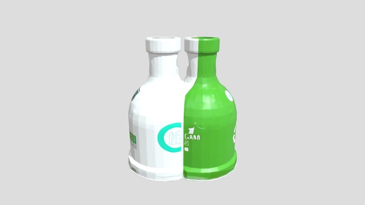 Green Recycling Bins 3D Model