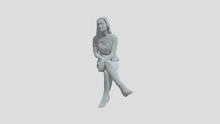 3d Soul Sitting Young Woman Katka – Modello 3D gratuito STL