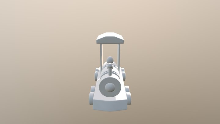 wooden toy: train 3D Model