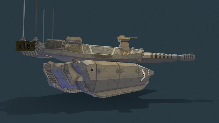 IDF Merkava mark 5 - concept tank 3D print model 3D Model