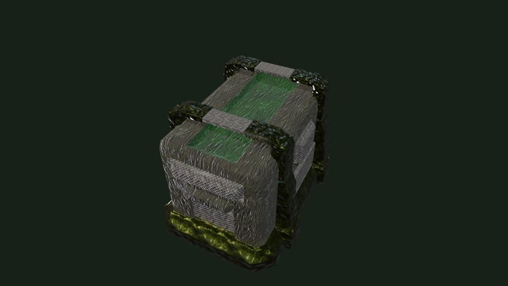 Wooden Chest 3D Model