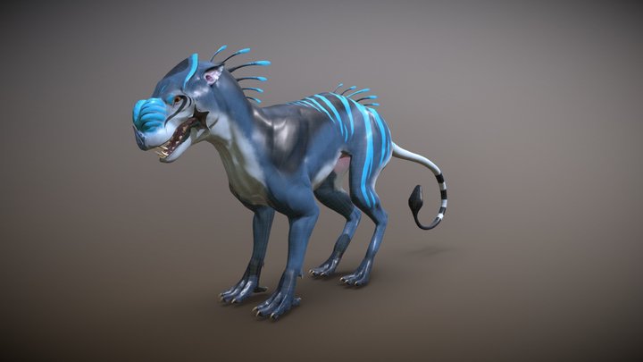 Dropdog, static, no fur 3D Model