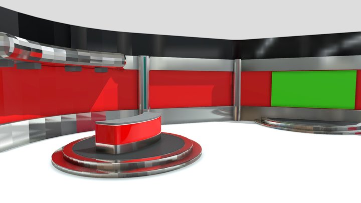 News Room - Low Poly 3D Model