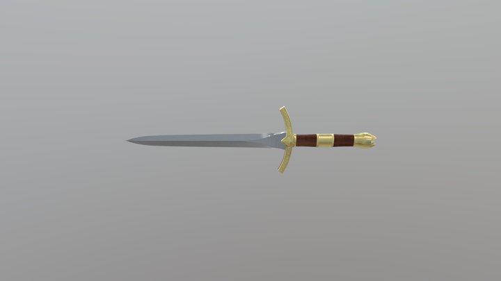 Worn Victorian Dagger 3D Model