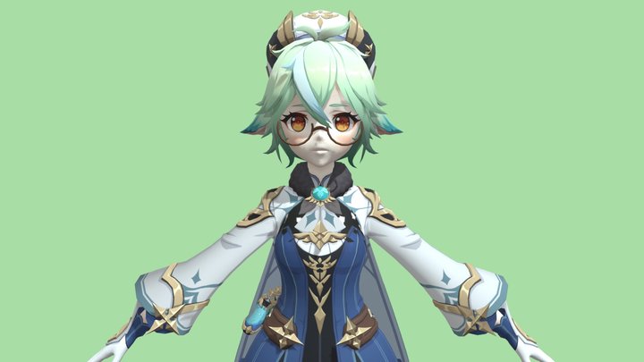 Genshin Character "Sucrose" Edit 3D Model