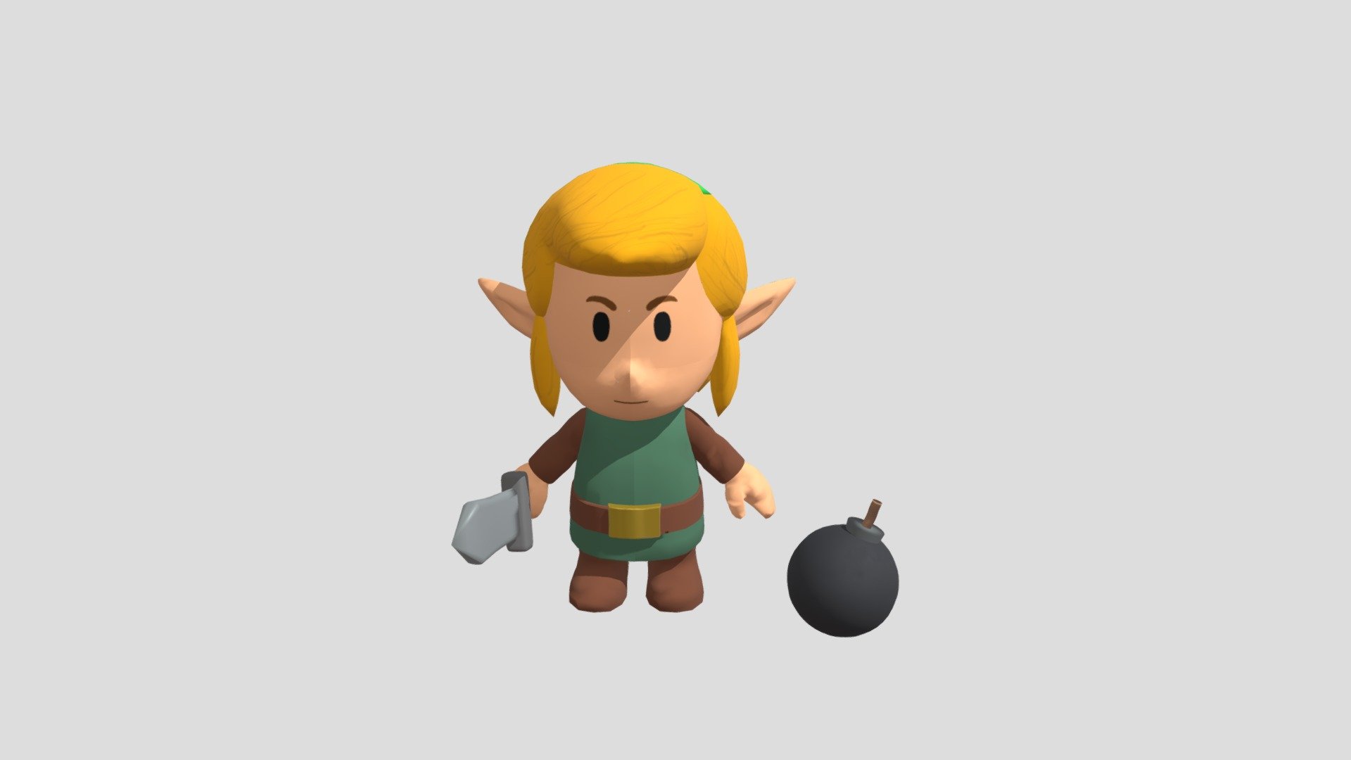 Link from Link's Awakening 3D model by eric.luque.romero [bd3f22c] Sketchfab