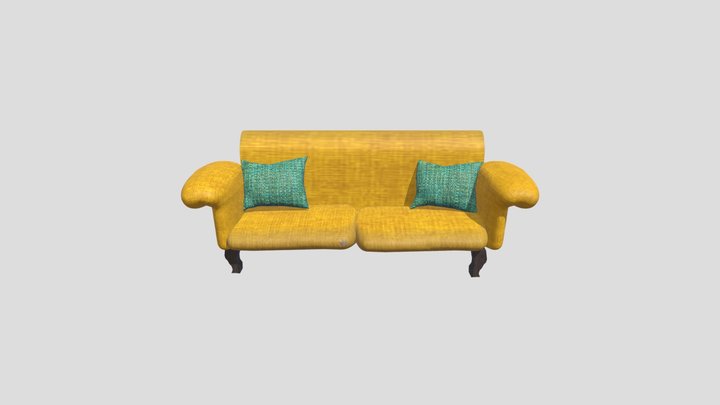 Yellow Sofa 3D Model