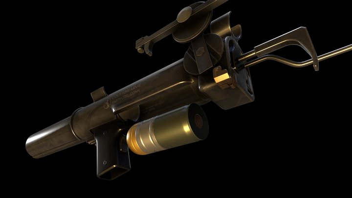 XM148 Grenade launcher 3D Model