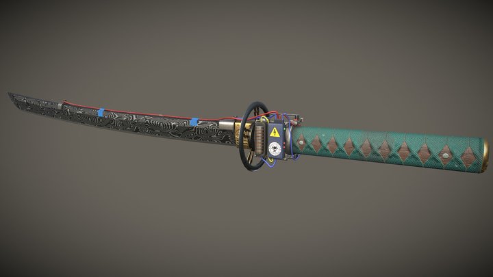 Electric katana 3D Model