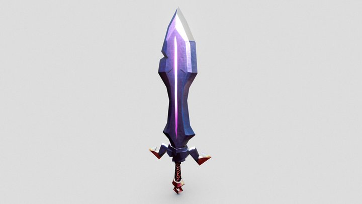 Fantasy Low-Poly Sword 3D Model